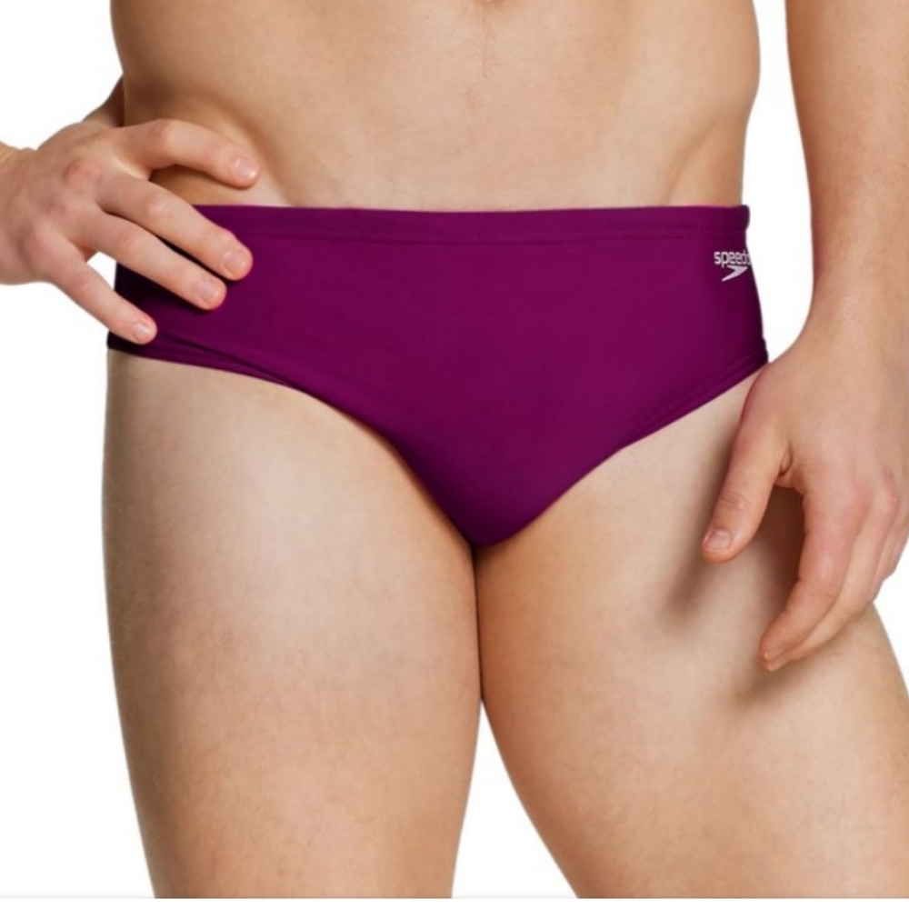 Speedo The One Solid Swim Brief Sz34 NWT Cabernet